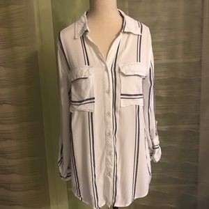 Blue stripe button up